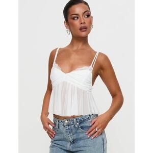 Princess polly white lace crop tank - size 4